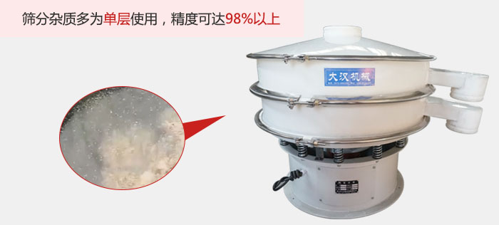 塑料振動(dòng)篩篩分雜質(zhì)多用與單層篩網(wǎng)使用。